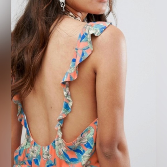 Free People | Large Dear You Mini Dress Orange Combo - Picture 4 of 10